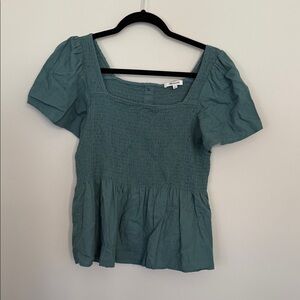 Madewell Mocked Baby Doll Short Sleeve Top